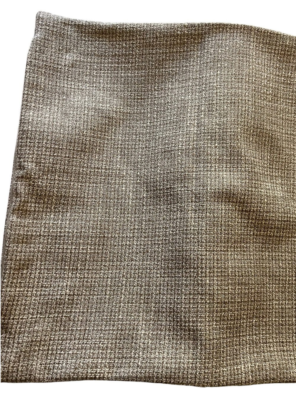 Woven Tan Fabric pillow case 18x18 (NO insert) - Picture 7 of 8